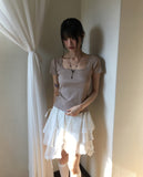 [MADE] Etro Lace Rib Short Sleeve T-Shirt