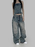 Ridi cut washed denim