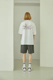 Whale Flower Embroidery Short Sleeve