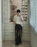 Robin Hairy Collared Short Sleeve Cardigan
