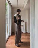 Polish pintuck wide slacks