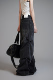 Snap Over Denim Pants