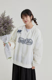 [BAONHAUS] Oten Nylon Printing V-neck Sweatshirt