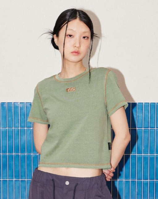 1993studio(1993スタジオ) - リバースステッチクロップTシャツ