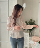 Mito Shirred Layered Wrap Blouse