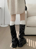Crack Slit Zipper Boots