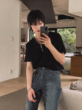 Baya Zipper Henley Neck Short Sleeve T-Shirt