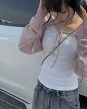 [A/M] Ringring Strap Bolero Cardigan