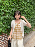 Mimina summer crop short sleeve cardigan