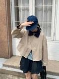 Henda Color Matching Collar Jacket