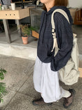 Tsuke Vintage String Check Long Sleeve Hood