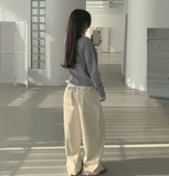 Wool Pendant High-Quality Color Matching Layered Cardigan