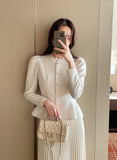 Chelly Pearl Lace Peplum Blouse