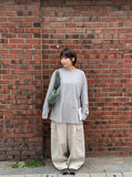 [Unisex] Caliton Cotton Plain Over Long Sleeve Tee