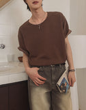 Philip U-neck knit short sleeve T-shirt