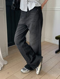 Tox Washing Cut Wide Denim Pants