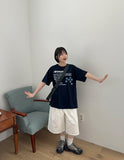 [unisex] Met Star Printing Over Short Sleeve Tee