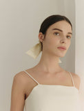 Ribbon Tail Embroidery Hair Scrunchie