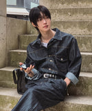 Friendly Pintuck Trucker Denim Jacket