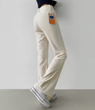 Corduroy Brushed Long Bootcut Banding Pants