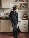 Fracture Western Brushed Denim Shirt