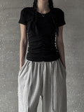Shirring long tube top