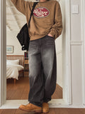 Lighton Brush Balloon Denim Pants