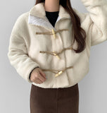 Teddy Bear Collar Winter Point Duffle Jacket