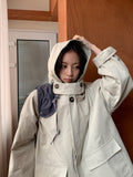 Auburn High-Neck Cotton Hood Bomber Jacket