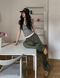 Star Patch Parachute Nylon Pants