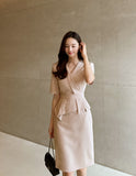 Cellmond Peplum H Line One Piece