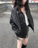 Once Leather Blouson Jacket