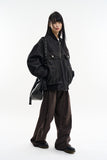 Endric 2-way zip-up denim jacket
