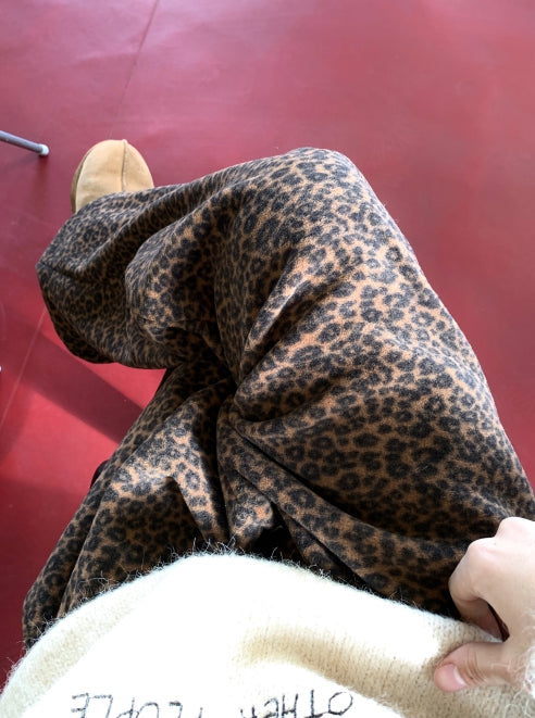 【KOOLOSET】Leopard Fleece Banding Pants KOOLOSET (クロゼット) - レオパードフリースバンディングパンツ