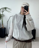 Ruen Diagonal Zipper Summer Windbreaker