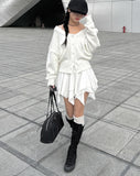 Light Unbalance Tiered Mini Skirt