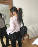 Poran Wool Mohair Cable Punching Knit