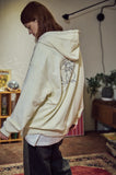 Peace Moment Embroidered Hood Zip-Up