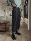 Revere one-tuck denim pants