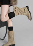 Rook Suede Belted Boots