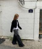 Detone suede cropped collar jacket