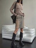 Dignal midi denim skirt