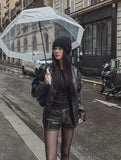 Villa Hand Washing Leather Biker Jacket