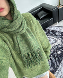 Blan Brush Round Knit