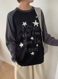 Stelline Star Color Matching Raglan Long Sleeve Tee