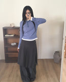 Horse Half Button Ribbed Long Sleeve T-Shirt