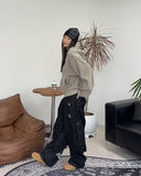 Lube Ribbed Crop Hood Zip-Up