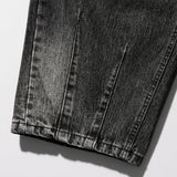 Texture Balloon Wide Denim Pants