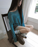 Rubbers One-Shoulder Long-Sleeve Knit