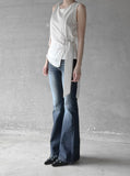 Lume Deep Blue Washed Low Bootcut Denim